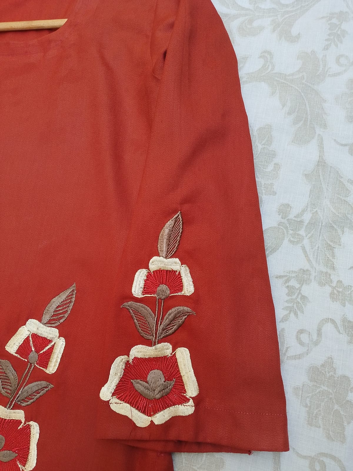 Copper Charm – 2 Piece Embroidered Unstitched Winter Dhanak Suit