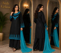 Noir Elegance – 2 Piece Embroidered Unstitched Winter Dhanak Suit