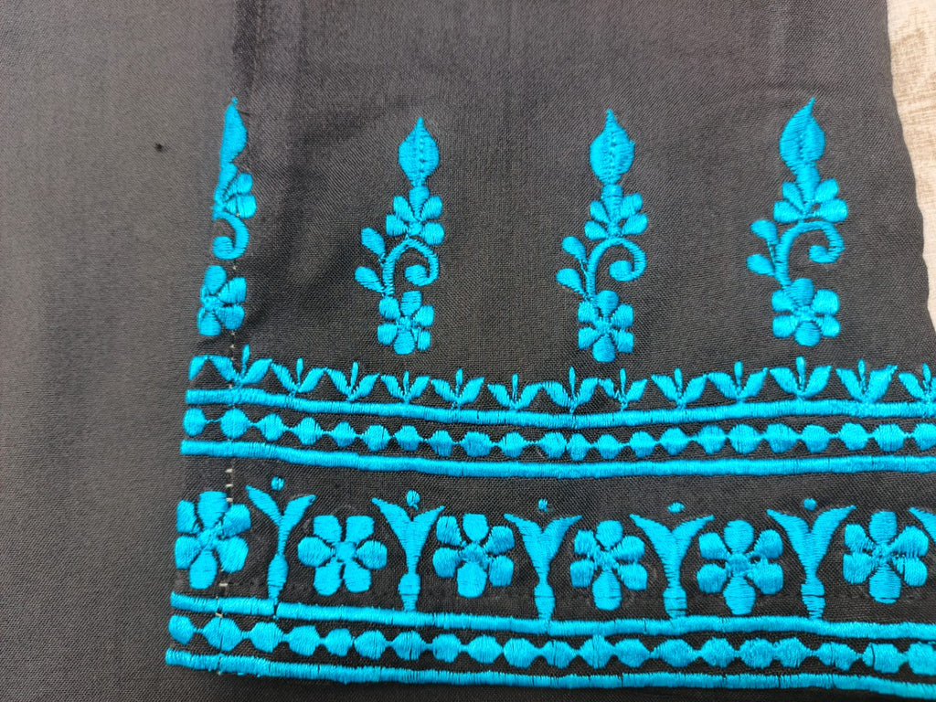 Noir Elegance – 2 Piece Embroidered Unstitched Winter Dhanak Suit