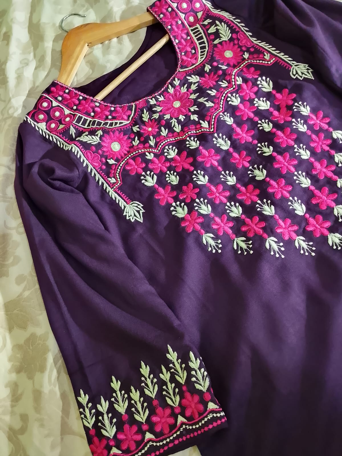 2pc Winter Purple Colour Dress