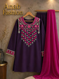 2pc Winter Purple Colour Dress